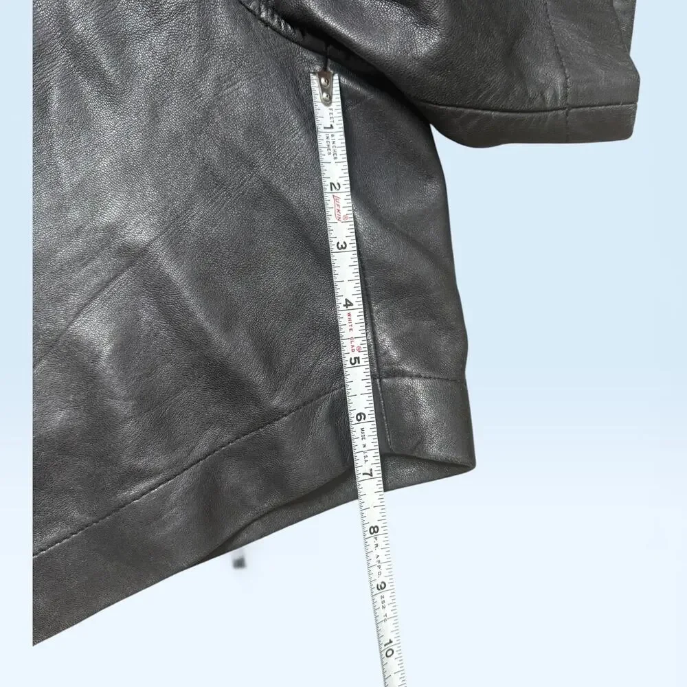 Surface to Air Black Lamb Nappa Leather Shorts Elastic Waist Men’s Size M